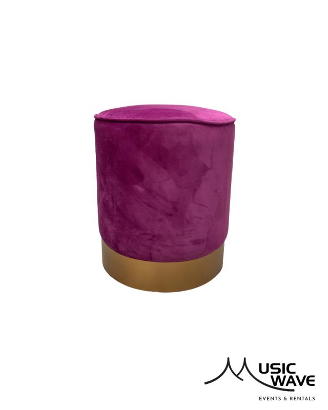 Rental store for Ottoman - Velvet  Magenta Gold   538 in San Juan PR