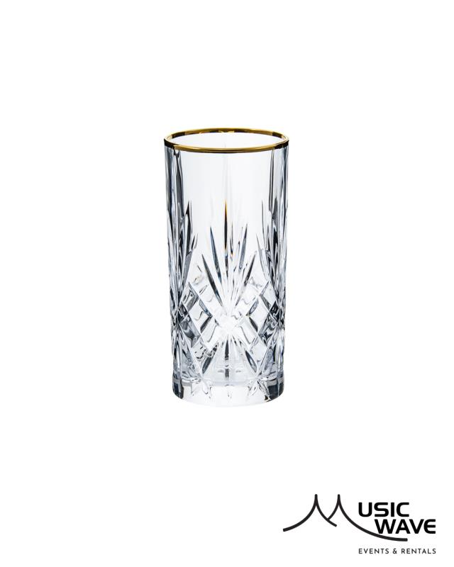 Rental store for Glass - Melodia  Highball Gold Banded  2 in San Juan PR