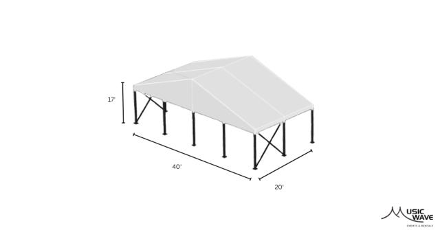 Rental store for Tent - Structural White 40 x20 in San Juan PR