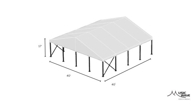 Rental store for Tent - Structural White 40 x40 in San Juan PR