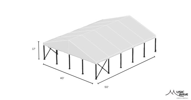 Rental store for Tent - Structural White 40 x50 in San Juan PR