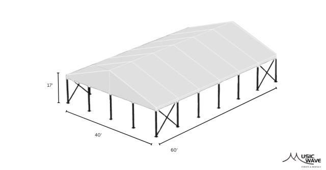 Rental store for Tent - Structural White 40 x60 in San Juan PR