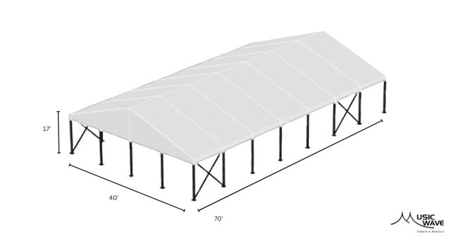Rental store for Tent - Structural White 40 x70 in San Juan PR