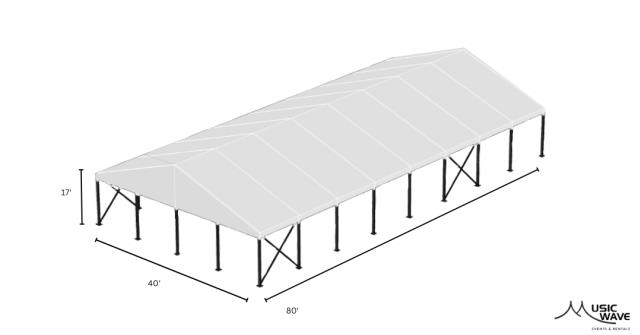 Rental store for Tent - Structural White 40 x80 in San Juan PR