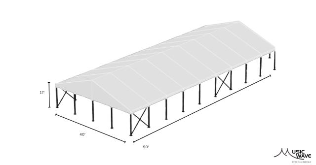 Rental store for Tent - Structural White 40 x90 in San Juan PR