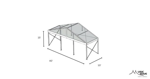 Rental store for Tent - Structural Clear 40 x10 in San Juan PR