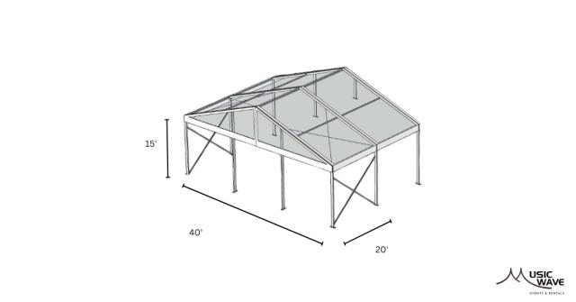 Rental store for Tent - Structural Clear 40 x20 in San Juan PR