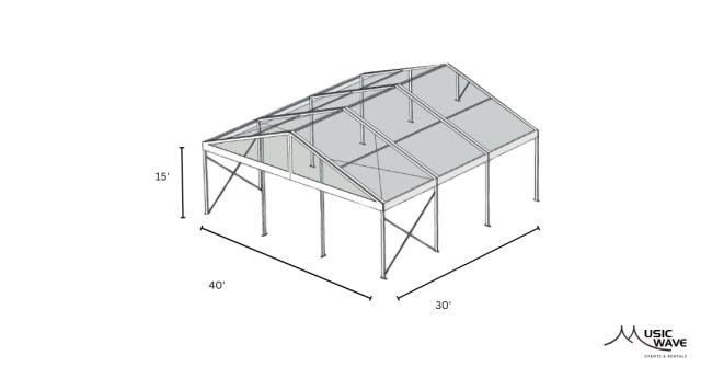 Rental store for Tent - Structural Clear 40 x30 in San Juan PR