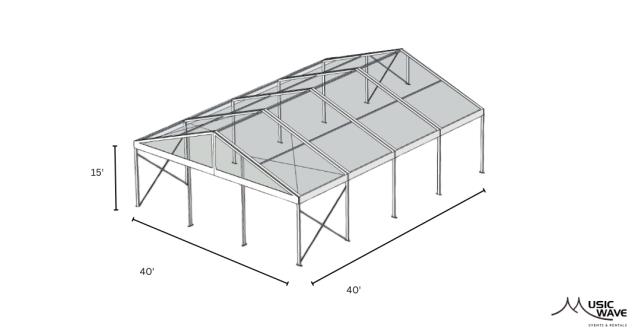 Rental store for Tent - Structural Clear 40 x40 in San Juan PR