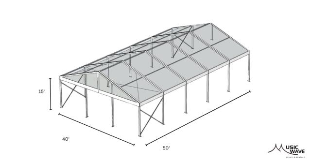 Rental store for Tent - Structural Clear 40 x50 in San Juan PR