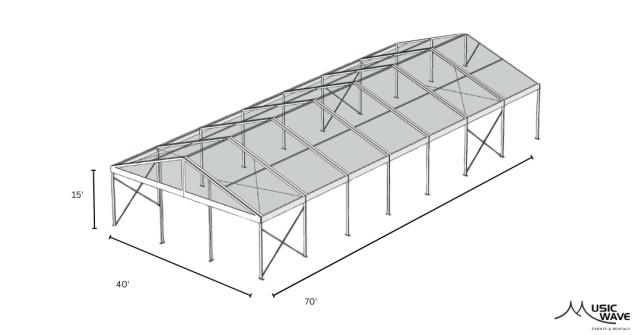 Rental store for Tent - Structural Clear 40 x70 in San Juan PR