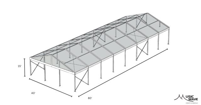 Rental store for Tent - Structural Clear 40 x80 in San Juan PR
