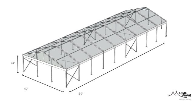 Rental store for Tent - Structural Clear 40 x90 in San Juan PR