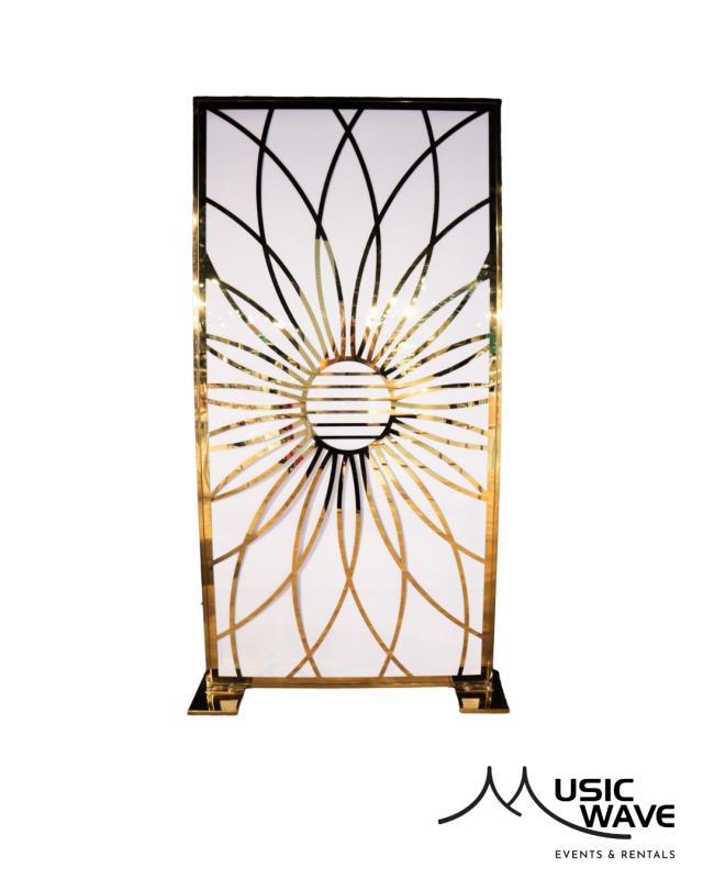 Rental store for Background- Flower Gold  White Acrylic in San Juan PR