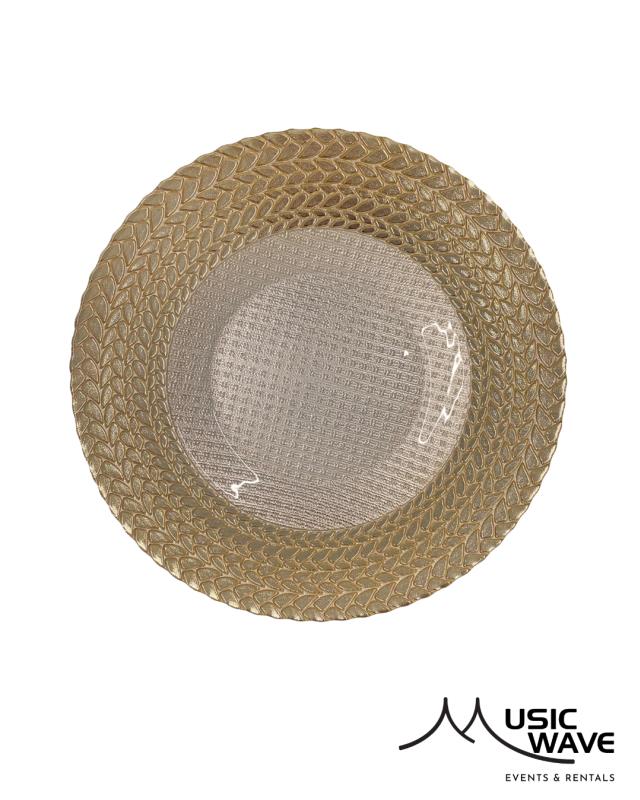 Rental store for Charger-Isabela Gold White Glass  041 in San Juan PR