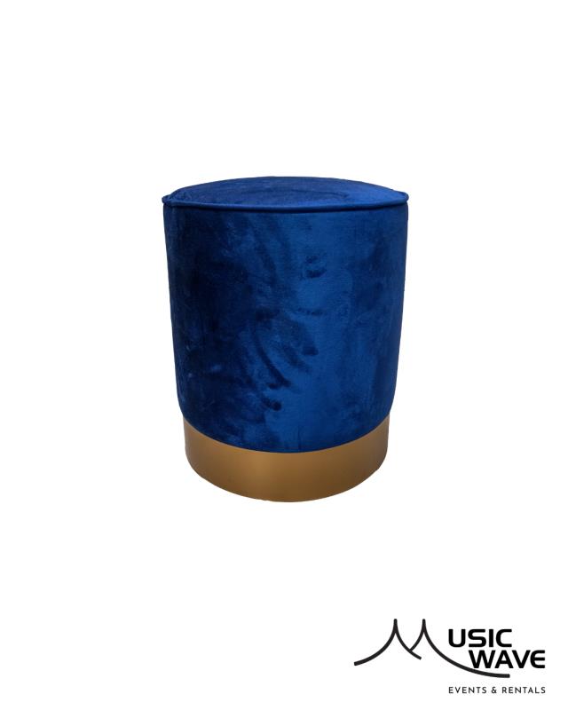Rental store for Ottoman - Velvet  Navy Gold   537 in San Juan PR