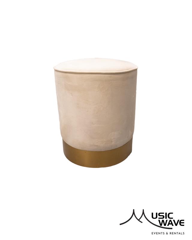 Rental store for Ottoman - Velvet  Ivory Gold   505 in San Juan PR