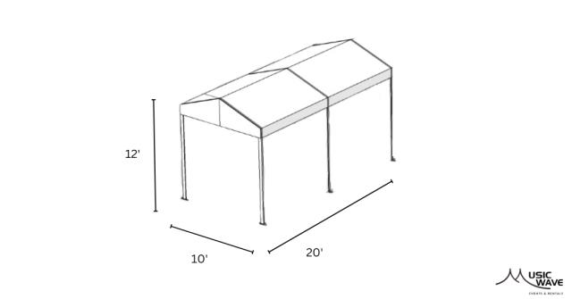 Rental store for Tent - Structural  White 10’x20’ in San Juan PR