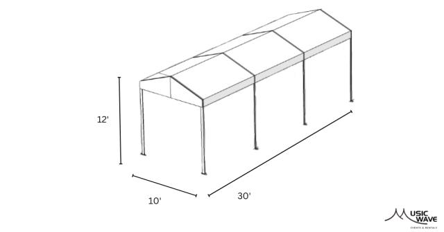 Rental store for Tent - Structural White 10’x30’ in San Juan PR
