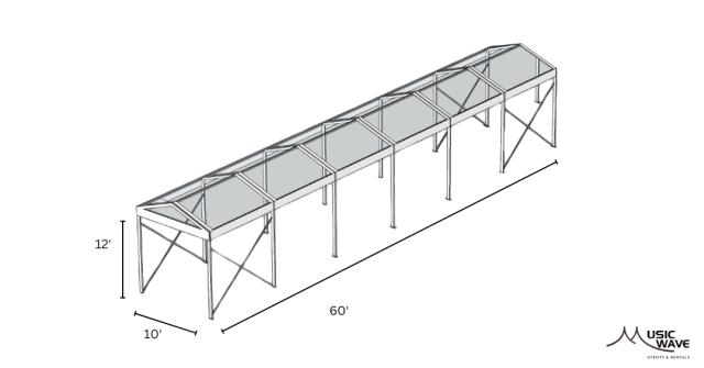 Rental store for Tent - Structural Clear 10x60 in San Juan PR