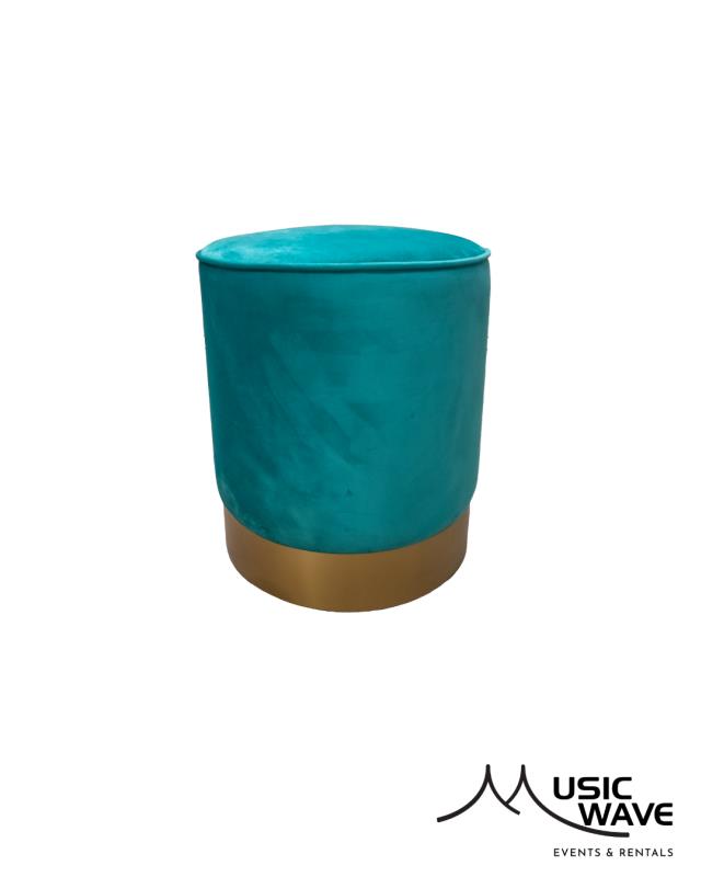 Rental store for Ottoman - Velvet  Turquesa Gold   534 in San Juan PR