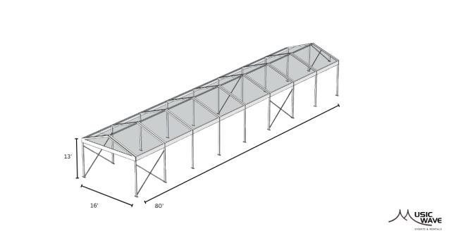 Rental store for Tent - Structural Clear 16’x80’ in San Juan PR