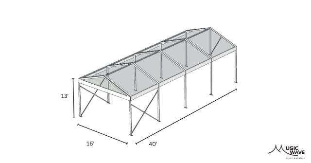Rental store for Tent - Structural Clear 16’x40’ in San Juan PR