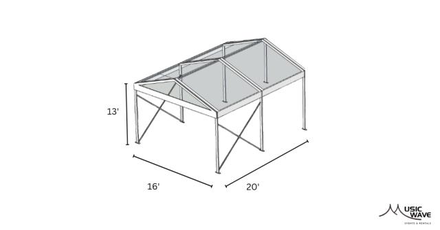 Rental store for Tent - Structural Clear 16’x20’ in San Juan PR