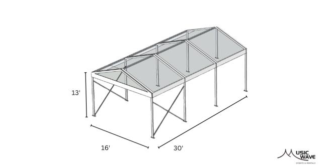 Rental store for Tent - Structural Clear 16’x30’ in San Juan PR