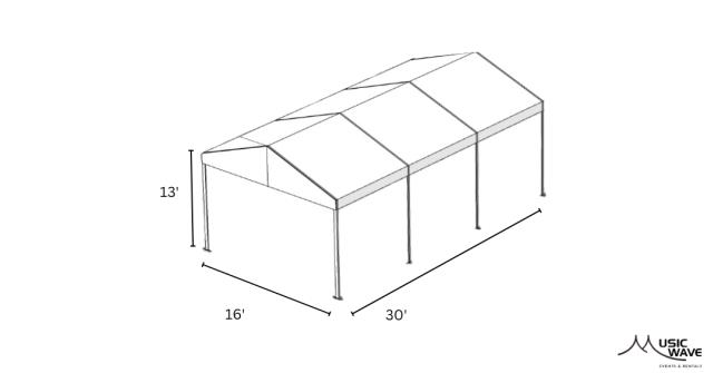 Rental store for Tent - Structural White 16’x 30’ in San Juan PR