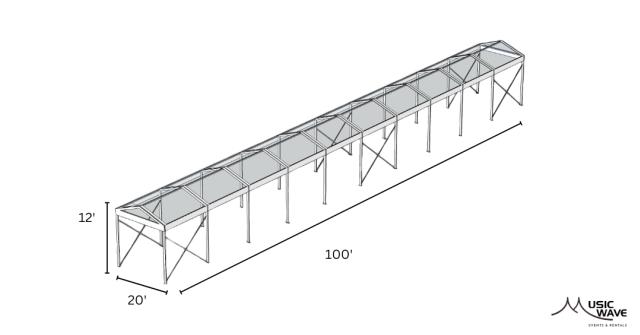 Rental store for Tent - Structural Clear 20’x100’ in San Juan PR