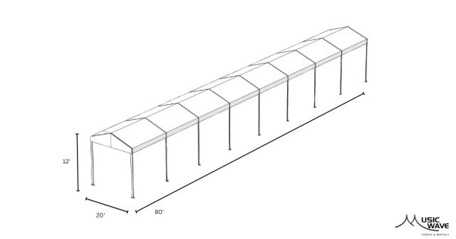 Rental store for Tent - Structural White 20’x80’ in San Juan PR