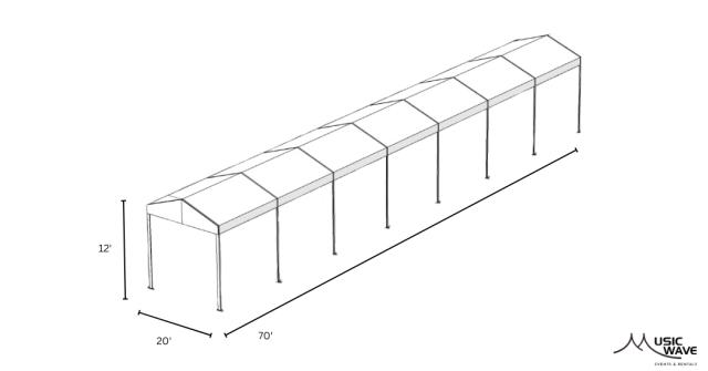 Rental store for Tent - Structural White 20’x70’ in San Juan PR