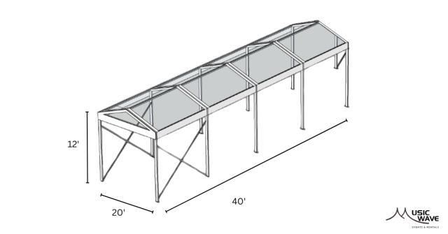 Rental store for Tent - Structural Clear 20’x40’ in San Juan PR