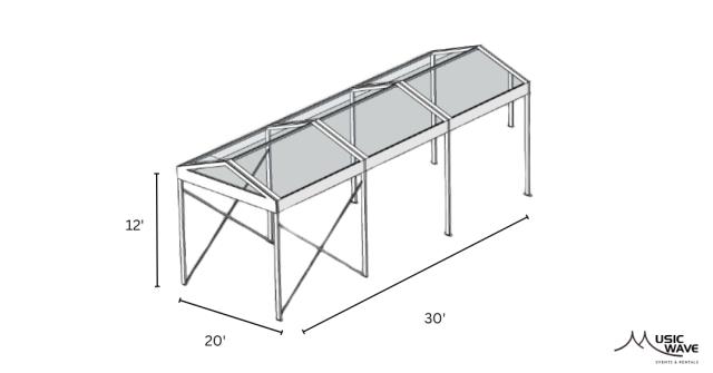Rental store for Tent - Structural Clear 20’x30’ in San Juan PR