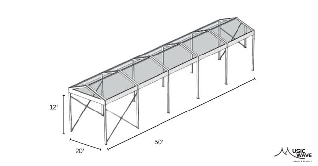 Rental store for Tent - Structural Clear 20’x50’ in San Juan PR