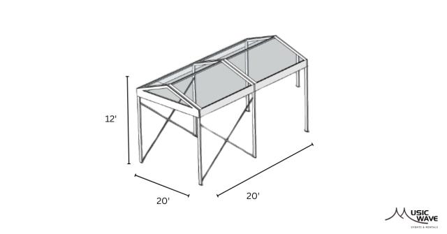 Rental store for Tent - Structural Clear 20’x20’ in San Juan PR