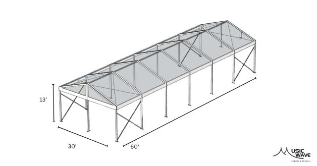 Rental store for Tent - Structural Clear 30’x60’ in San Juan PR