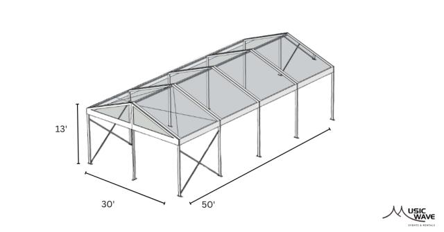 Rental store for Tent - Structural Clear 30’x50’ in San Juan PR