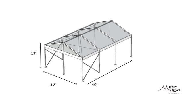 Rental store for Tent - Structural Clear 30’x40’ in San Juan PR