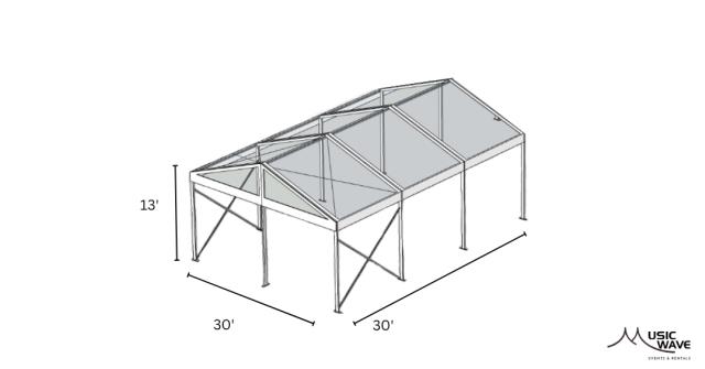 Rental store for Tent - Structural Clear 30’x30’ in San Juan PR