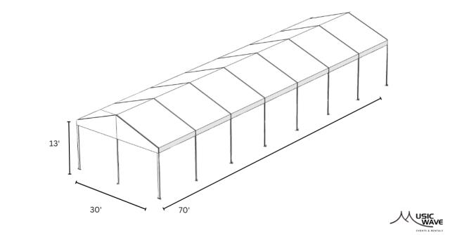 Rental store for Tent - Structural White 30’x70’ in San Juan PR