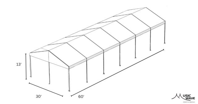 Rental store for Tent - Structural White 30’x60’ in San Juan PR