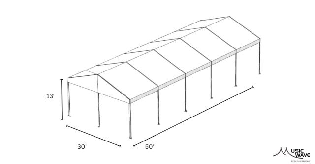 Rental store for Tent - Structural White 30’x50’ in San Juan PR