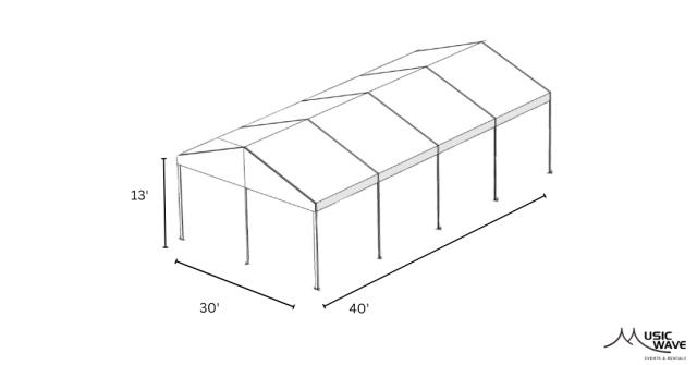 Rental store for Tent - Structural White 30’x40’ in San Juan PR