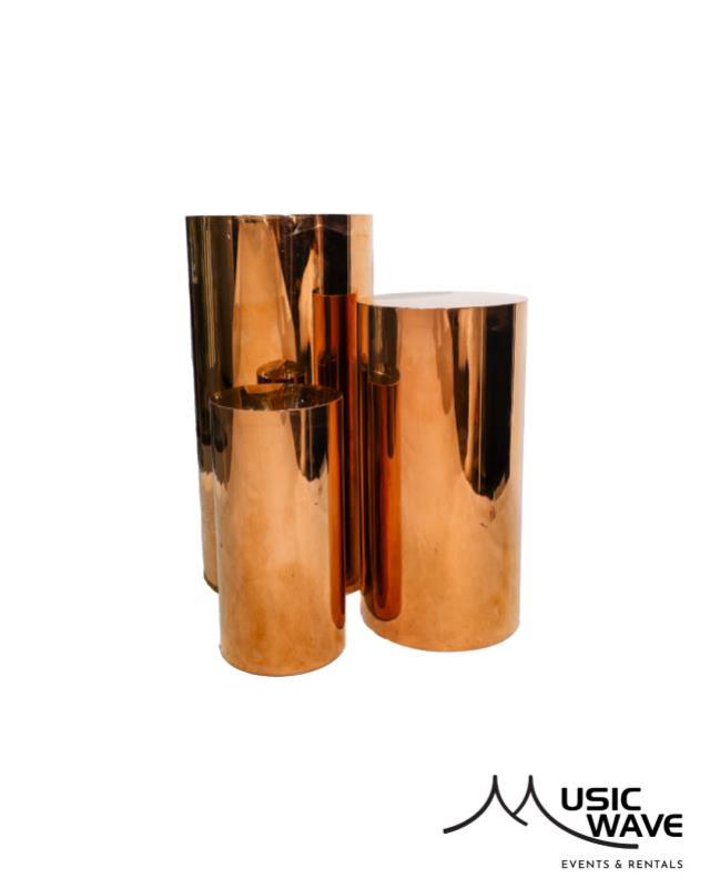 Rental store for Cylinder – Rose Gold  X-Large  40 Hx20 D in San Juan PR