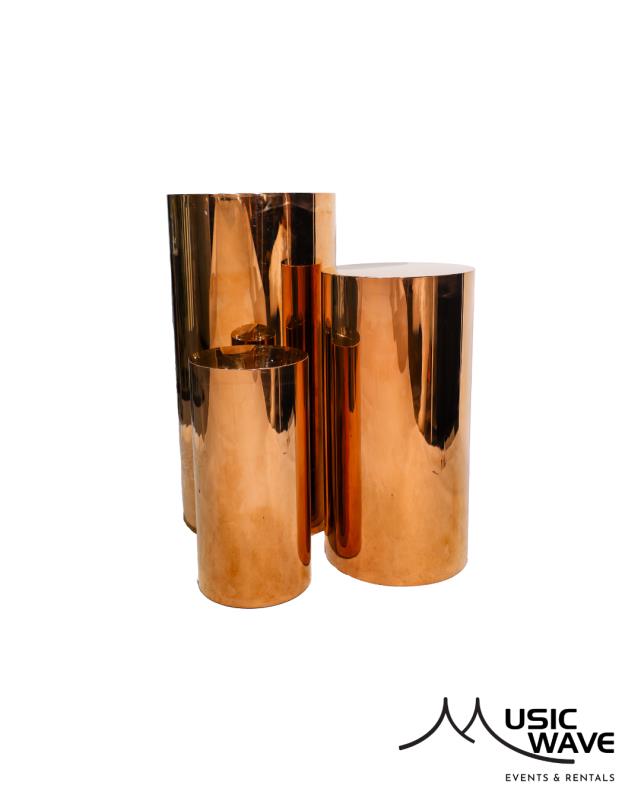 Rental store for Cylinder – Rose Gold  Medium  31 Hx15 D in San Juan PR