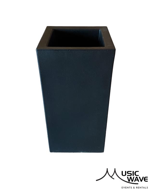 Rental store for Planter - Terra Black  Square Tall in San Juan PR