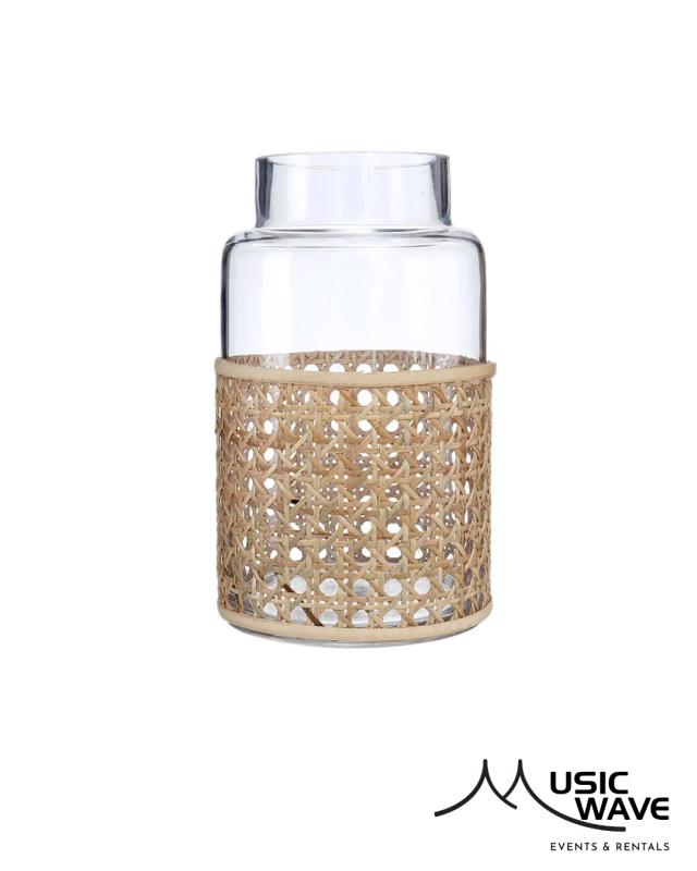 Rental store for Vase - Aspen  Cristal, Rattan Accent  9 in San Juan PR