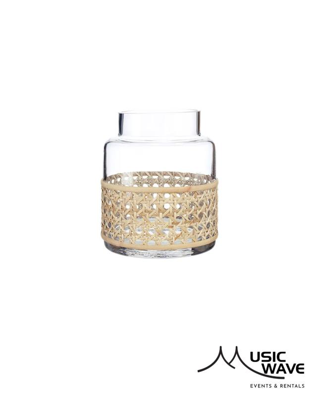 Rental store for Vase - Aspen  Cristal, Rattan Accent  6 in San Juan PR